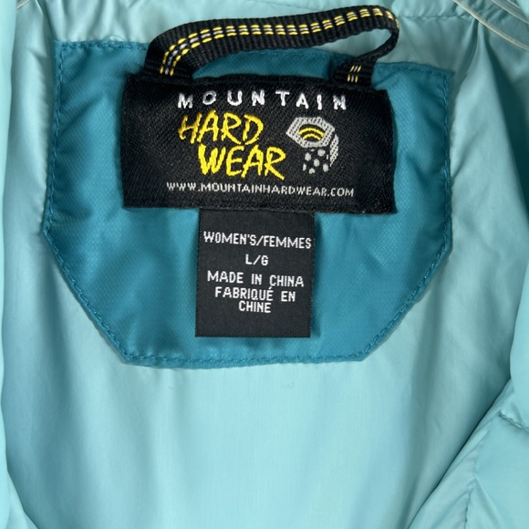 Mountain Hardwear Jacket Womens Large Teal Blue Puffer Quilted Insulated Nylon - Picture 6 of 9
